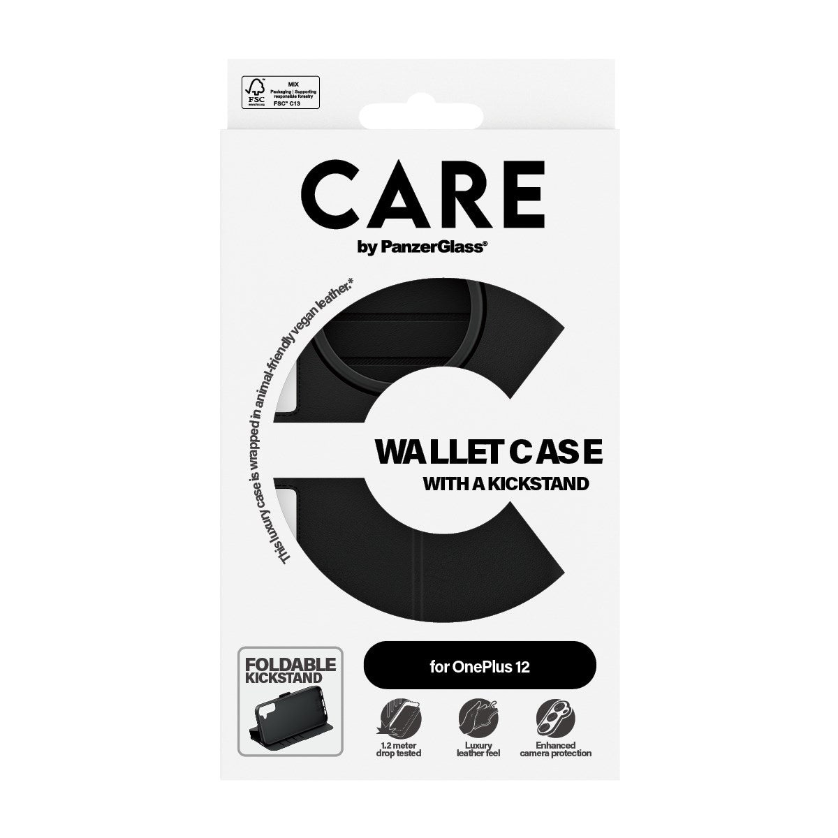 CARE by PanzerGlass® Wallet Case m. Kickstand OnePlus 12